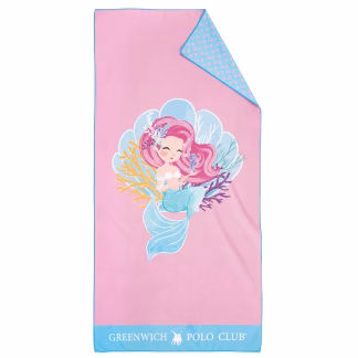 Greenwich Polo Club Junior Πετσετα Θαλασσης 70Χ140 4041 Light Blue - Pink Light Blue - Pink