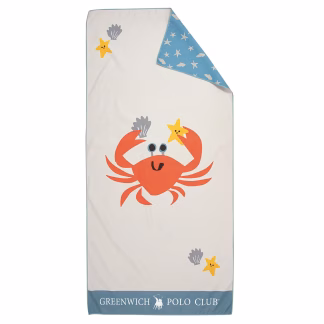 Greenwich Polo Club Junior Πετσετα Θαλασσης 70Χ140 4080 Blue - Grey Blue - Grey