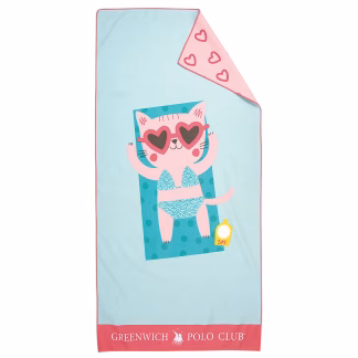 Greenwich Polo Club Junior Πετσετα Θαλασσης 70Χ140 4081 Blue - Pink Blue - Pink