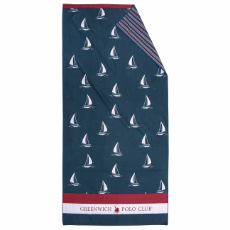 Greenwich Polo Club Πετσετα Θαλασσης 80Χ170 4026 Blue - Red Blue - Red