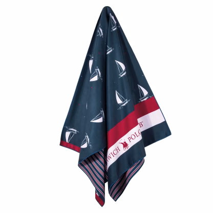 Greenwich Polo Club Πετσετα Θαλασσης 80Χ170 4026 Blue - Red Blue - Red