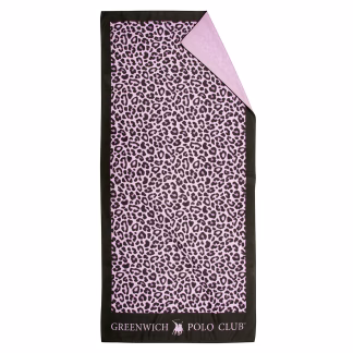 Greenwich Polo Club Πετσετα Θαλασσης 80Χ170 Essential 4037 Black - Pink Black - Pink