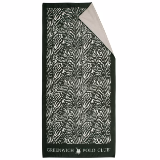 Greenwich Polo Club Πετσετα Θαλασσης 80Χ170 Essential 4038 Black - Taupe Black - Taupe