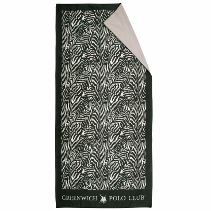 Greenwich Polo Club Πετσετα Θαλασσης 80Χ170 Essential 4038 Black - Taupe Black - Taupe