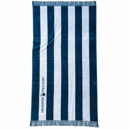 Greenwich Polo Club Πετσετα Θαλασσης 90Χ170 3725 Blue - White Blue - White