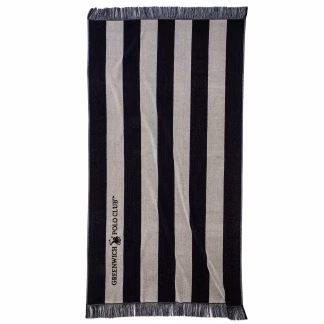 Greenwich Polo Club Πετσετα Θαλασσης 90Χ170 3727 Black - Taupe Black - Taupe