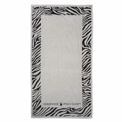 Greenwich Polo Club Πετσετα Θαλασσης 90Χ170 3885 Black - Ivory Black - Ivory