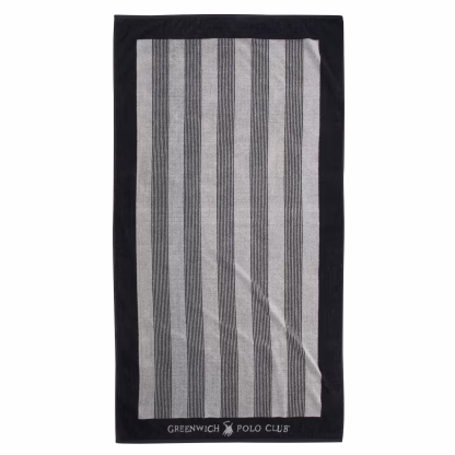 Greenwich Polo Club Πετσετα Θαλασσης 90Χ170 3886 Black Ecru Black Ecru