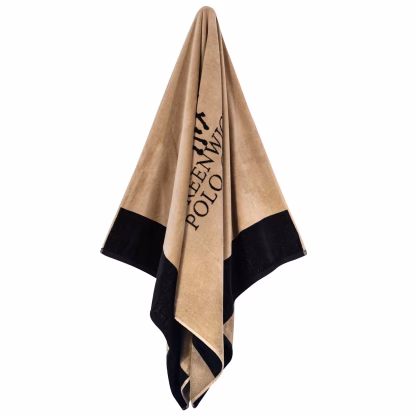 Greenwich Polo Club Πετσετα Θαλασσης 90Χ170 4046 Black - Taupe Black - Taupe
