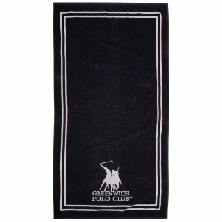Greenwich Polo Club Πετσετα Θαλασσης 90Χ170 4049 Black - Cream Black - Cream