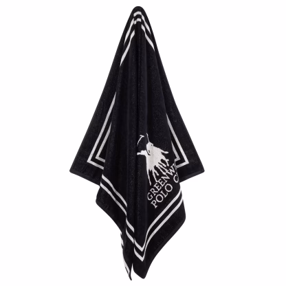 Greenwich Polo Club Πετσετα Θαλασσης 90Χ170 4049 Black - Cream Black - Cream