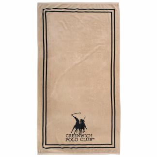 Greenwich Polo Club Πετσετα Θαλασσης 90Χ170 4050 Black - Taupe Black - Taupe
