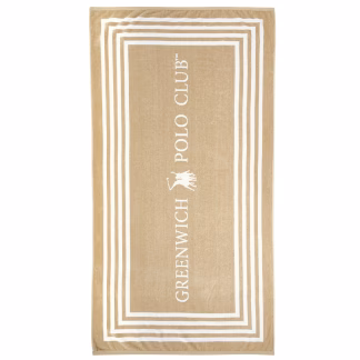 Greenwich Polo Club Πετσετα Θαλασσης 90Χ170 4053 Black - Taupe Black - Taupe