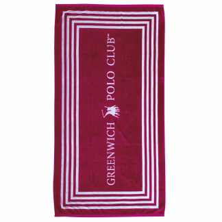 Greenwich Polo Club Πετσετα Θαλασσης 90Χ170 4055 Red - White Red - White