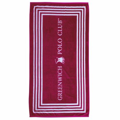 Greenwich Polo Club Πετσετα Θαλασσης 90Χ170 4055 Red - White Red - White