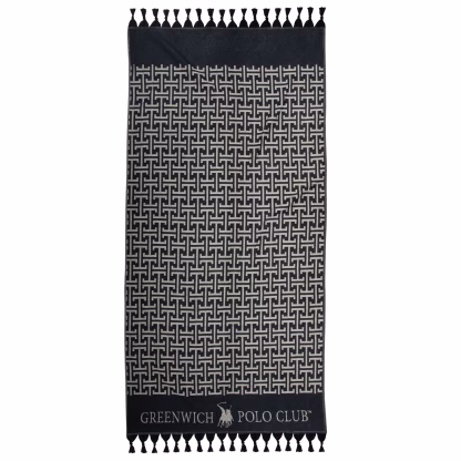 Greenwich Polo Club Πετσετα-Παρεο 90Χ170 4056 Black - Grey Black - Grey