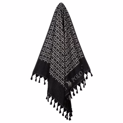 Greenwich Polo Club Πετσετα-Παρεο 90Χ170 4056 Black - Grey Black - Grey
