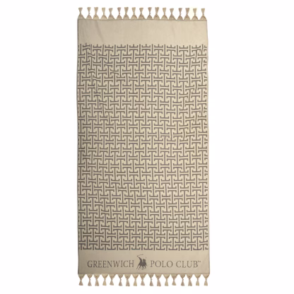 Greenwich Polo Club Πετσετα-Παρεο 90Χ170 4057 Beige - Black Beige - Black