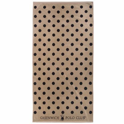 Greenwich Polo Club Πετσετα Θαλασσης 90Χ170 4071 Black - Taupe Black - Taupe