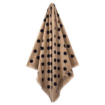 Greenwich Polo Club Πετσετα Θαλασσης 90Χ170 4071 Black - Taupe Black - Taupe