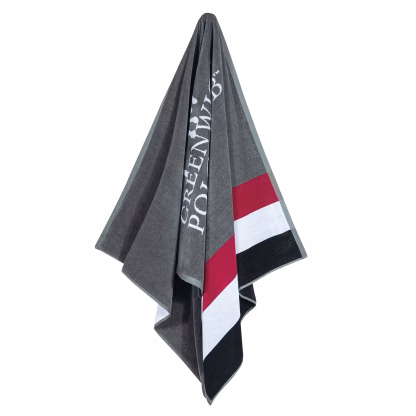 Greenwich Polo Club Πετσετα Θαλασσης 90Χ180 3867 Grey - Red - White Grey - Red - White
