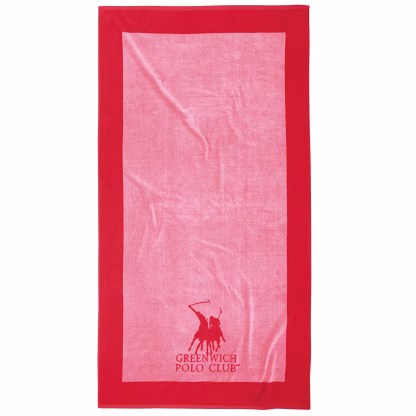 Greenwich Polo Club Πετσετα Θαλασσης 90Χ180 4000 Pink - Red Pink - Red