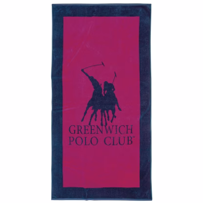 Greenwich Polo Club Πετσετα Θαλασσης 90Χ180 4002 Blue - Fuschia Blue - Fuschia