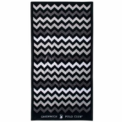 Greenwich Polo Club Πετσετα Θαλασσης 90Χ180 4007 Black - Grey Black - Grey