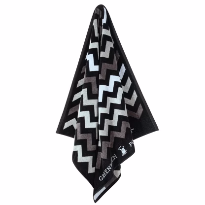 Greenwich Polo Club Πετσετα Θαλασσης 90Χ180 4007 Black - Grey Black - Grey