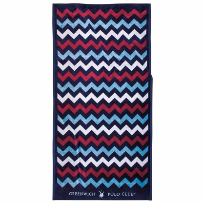 Greenwich Polo Club Πετσετα Θαλασσης 90Χ180 4008 Blue - Red - White Blue - Red - White