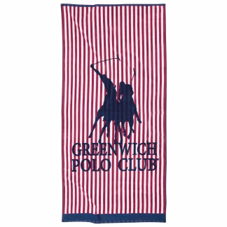 Greenwich Polo Club Πετσετα Θαλασσης 90Χ180 4009 Blue - Grey - Red Blue - Grey - Red
