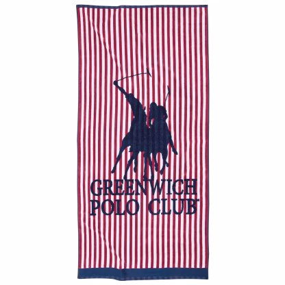 Greenwich Polo Club Πετσετα Θαλασσης 90Χ180 4009 Blue - Grey - Red Blue - Grey - Red