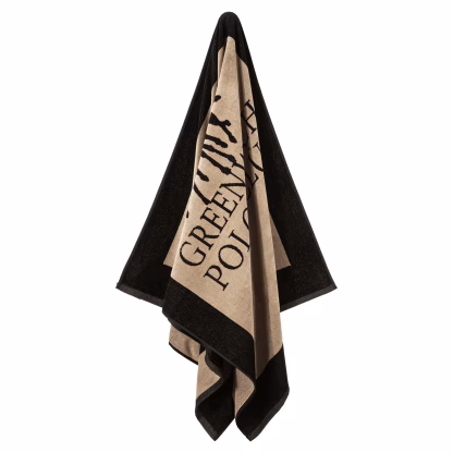 Greenwich Polo Club Πετσετα Θαλασσης 90Χ180 4020 Black - Taupe Black - Taupe