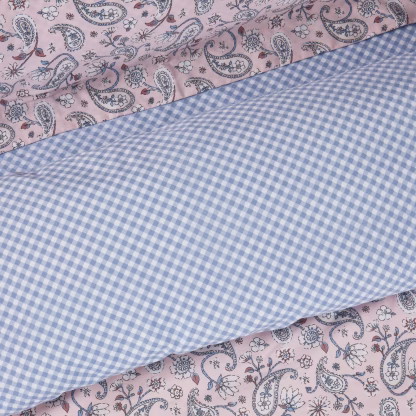 Das Home Σετ Σεντονια Μονα Με Λαστιχο Casual 5427 Salmon - White Salmon - White