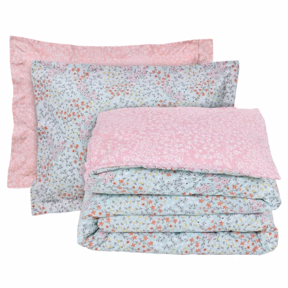 Das Home Σετ Σεντονια Μονα Με Λαστιχο Casual 5428 Mint - Rose Mint - Rose
