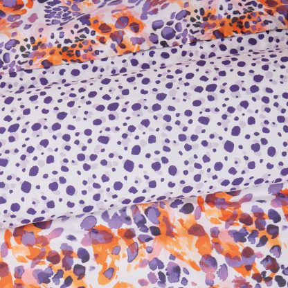 Das Home Σετ Σεντονια Μονα Με Λαστιχο Casual 5430 Orange - Purple Orange - Purple