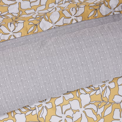Das Home Σετ Σεντονια Μονα Με Λαστιχο Casual 5432 Ochre - White Ochre - White