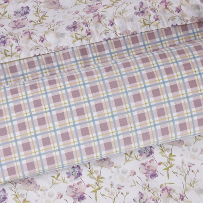 Das Home Σετ Σεντονια Μονα Happy 9675 Ivory - Lilac Ivory - Lilac