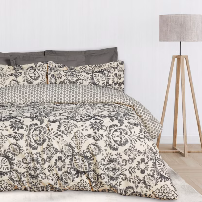 Das Home Σετ Σεντονια Υπερδιπλα Happy 9677 Black - Taupe Black - Taupe