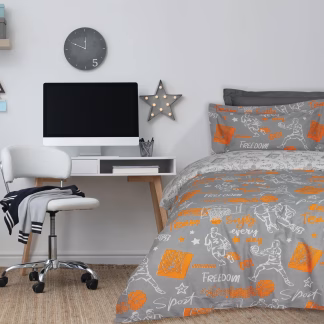Das Kids Σετ Σεντονια Μονα 4941 Grey - Orange Grey - Orange