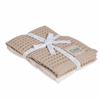 Das Home Σετ Ποτηροπανα 2Τμχ 40Χ60 0800 Beige - Ivory Beige - Ivory