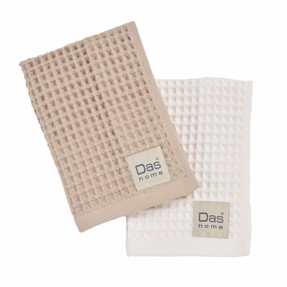 Das Home Σετ Ποτηροπανα 2Τμχ 40Χ60 0800 Beige - Ivory Beige - Ivory