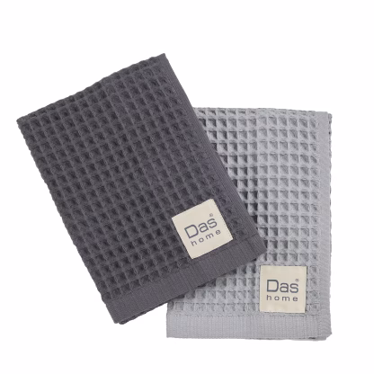 Das Home Σετ Ποτηροπανα 2Τμχ 40Χ60 0801 Grey Grey