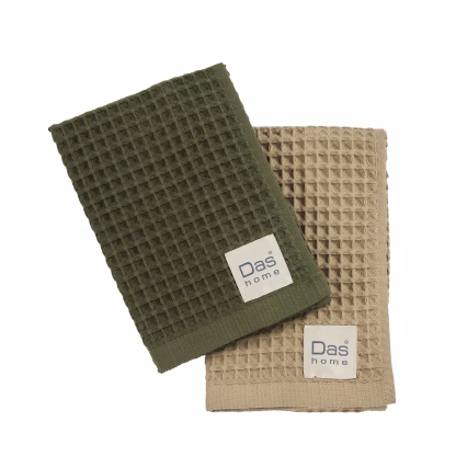Das Home Σετ Ποτηροπανα 2Τμχ 40Χ60 0802 Green - Olive Green - Olive
