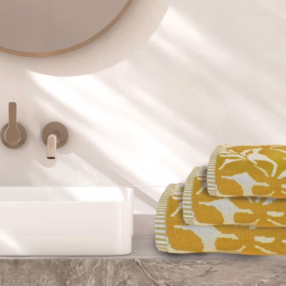 Das Home Σετ Πετσετες 3Τεμαχια Daily 0794 Ochre Ochre