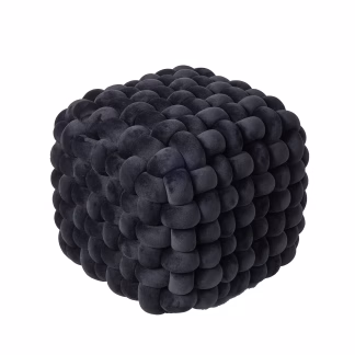 Das Home Διακοσμητικο Πουφ 43Χ43Χ40 2271 Black Black