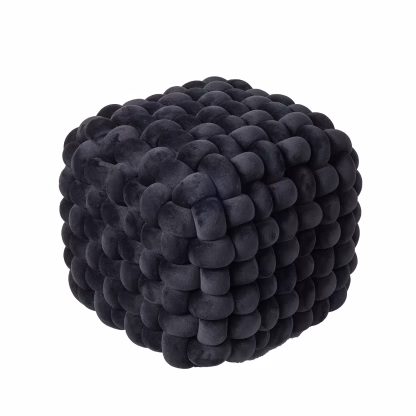 Das Home Διακοσμητικο Πουφ 43Χ43Χ40 2271 Black Black