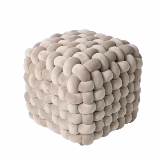 Das Home Διακοσμητικο Πουφ 43Χ43Χ40 2274 Beige Beige