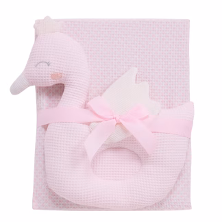 Das Baby Κουβερτα Πικε 75X100 Relax 4956 Pink - White Pink - White