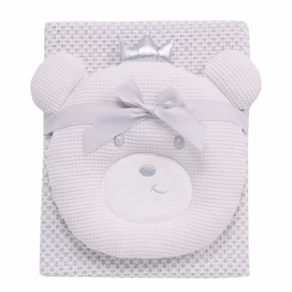 Das Baby Κουβερτα Πικε 75X100 Relax 4958 Grey - White Grey - White